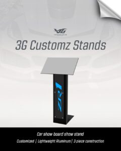 car show board 3g metal stand