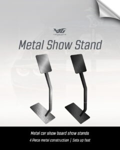 car show board 3 piece metal stand